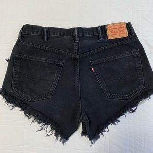 Levi’s black denim shorts